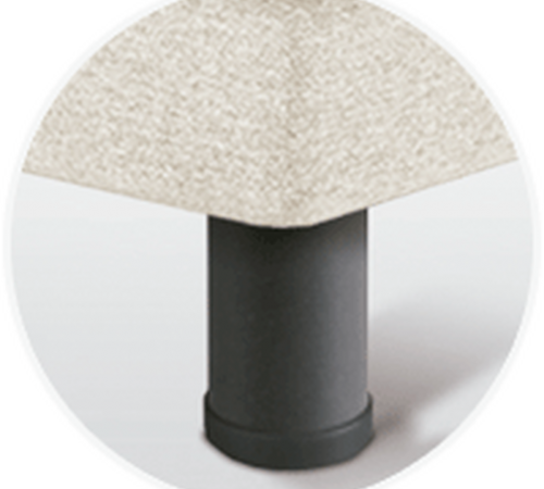 Sonpura Füße Metálica Cilíndrica Gris 15 cm