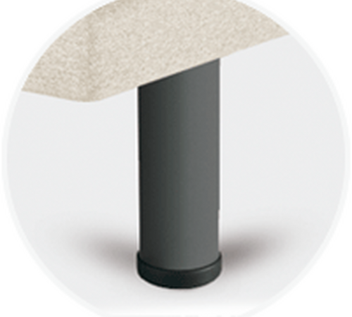 Sonpura Füße Metálica Cilíndrica Gris 25 cm